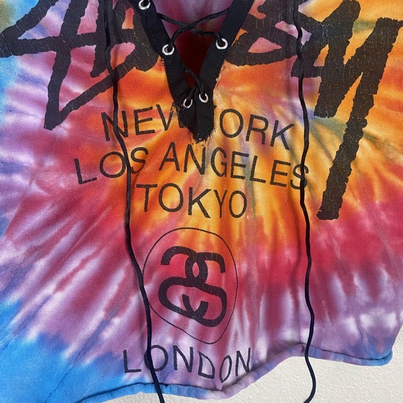 Stüssy tie dye women’s crop top - Picture 2 of 4